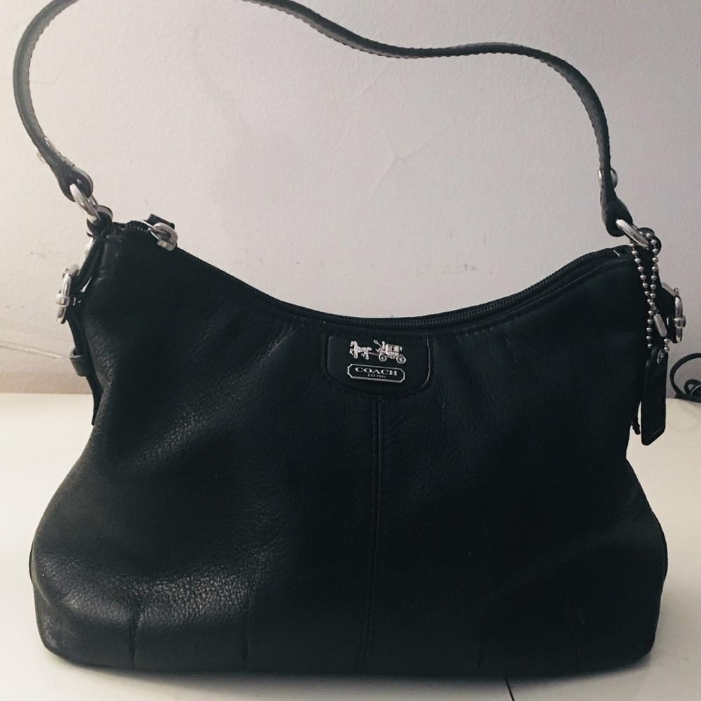 Coach Black Leather Madison Handbag Small Rare